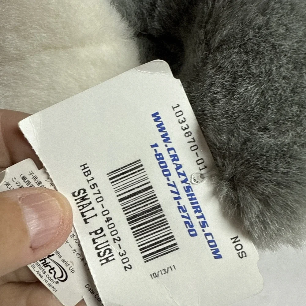 Sharka Crazy Shirts Hawaii Surf Co Surfboard Plush Gray Shark W Tags 10in NEW‎